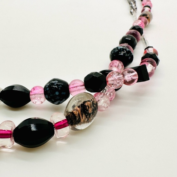 Modern Vintage Venetian Art Glass Bead Necklace - Picture 7 of 17